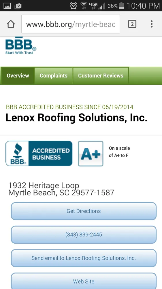 Slide of Lenox Roofing Solutions