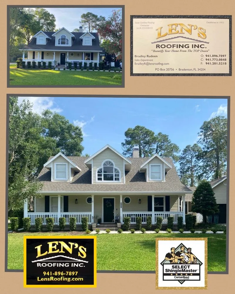 Slide of Len's Roofing