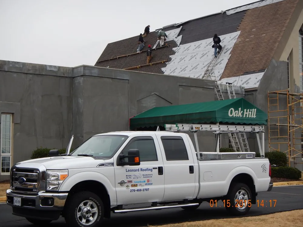 Slide of Leonard Roofing