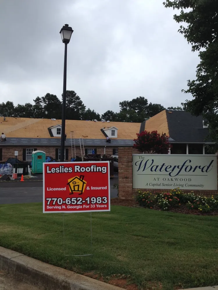 Slide of Leslies Roofing