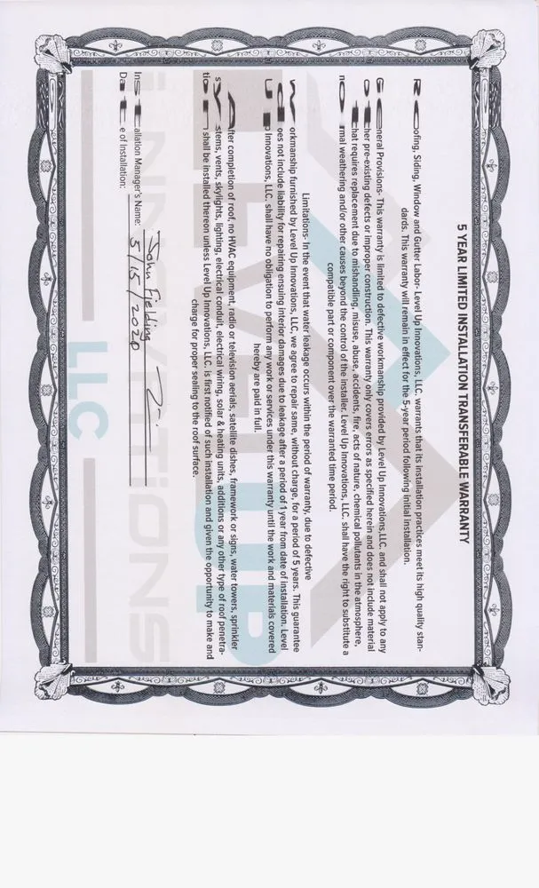 Slide of Level Up Innovations