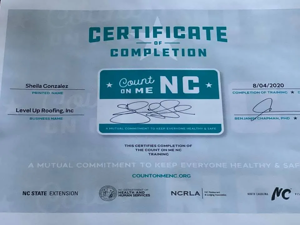 Slide of Level Up Roofing