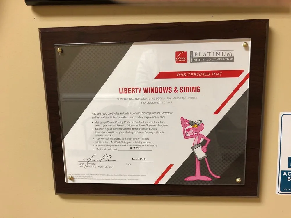 Slide of Liberty Roofing Window & Siding