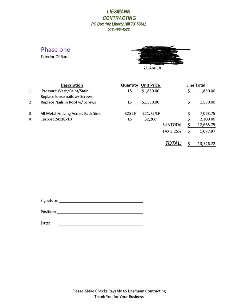 Slide of Liesmann Contracting