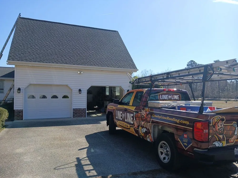 Slide of Line by Line Roofing