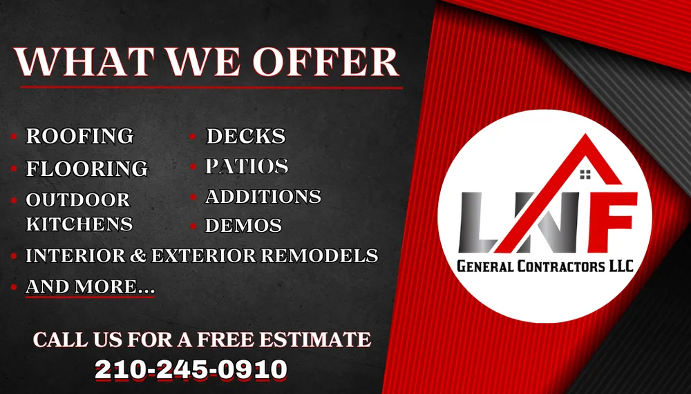 Licensed roof inspection for homes in Bandera, TX by LNF General Contractors