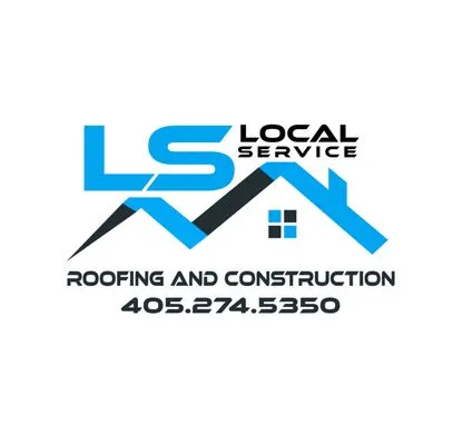 Local Service Roofing And Construction Logo