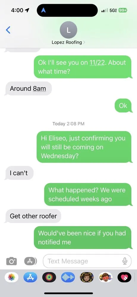 Slide of Lopez Roofing