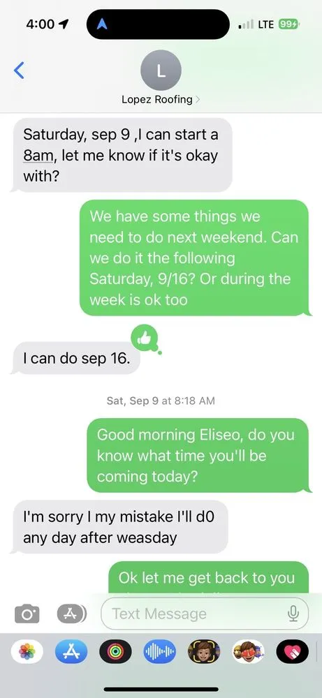 Slide of Lopez Roofing