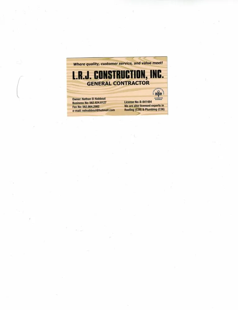 Slide of LRJ Construction