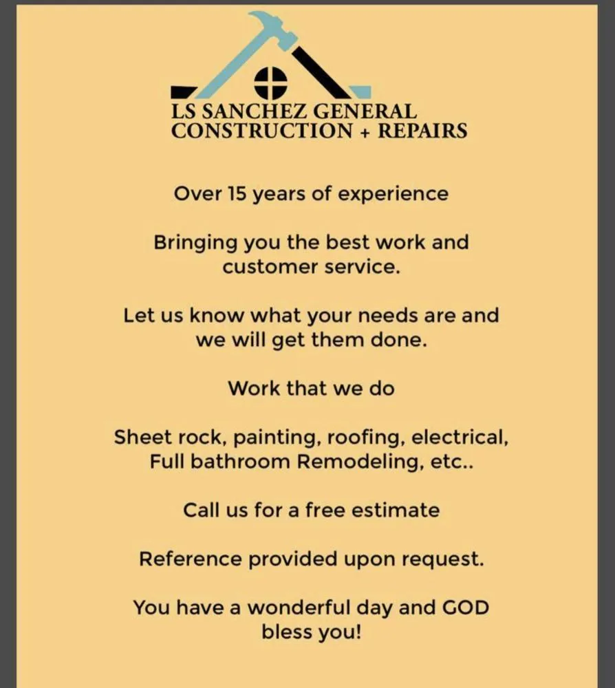 Slide of LS Sanchez General Construction Plus Repair