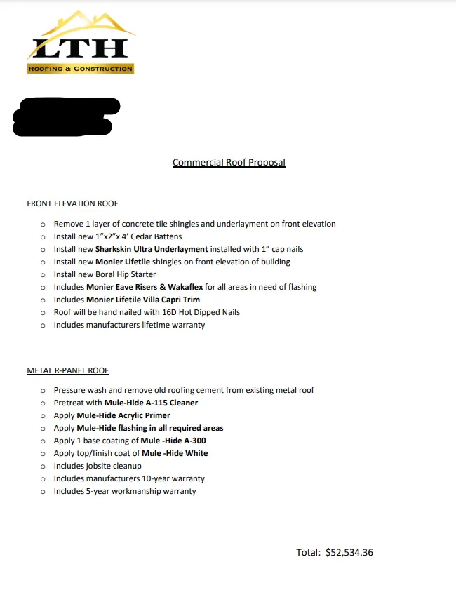 Slide of LTH Roofing & Construction