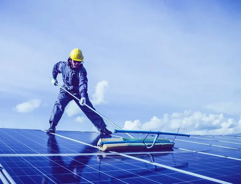 Slide of LV Solar Panel Cleaning