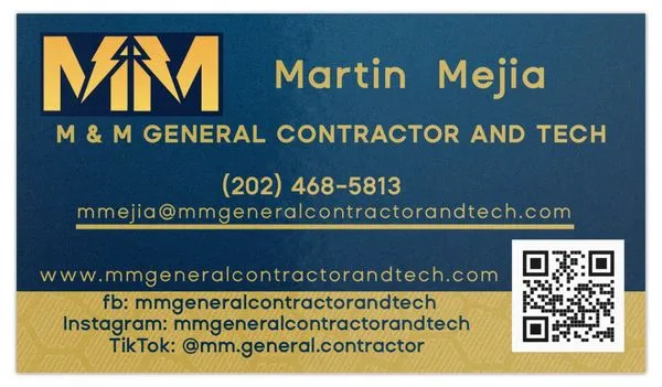 M & M General Contractor and Tech Logo