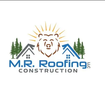 M R Roofing Construction Logo