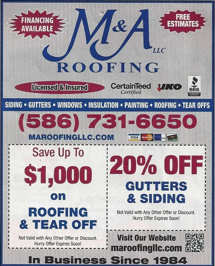 Slide of M&A Roofing