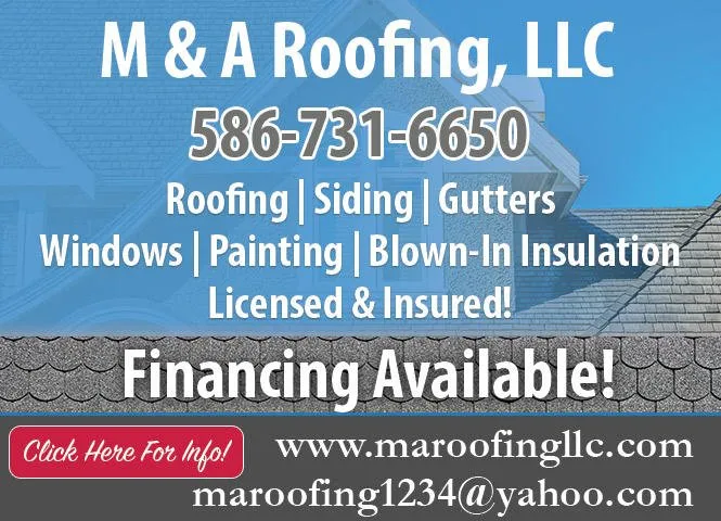 Slide of M&A Roofing