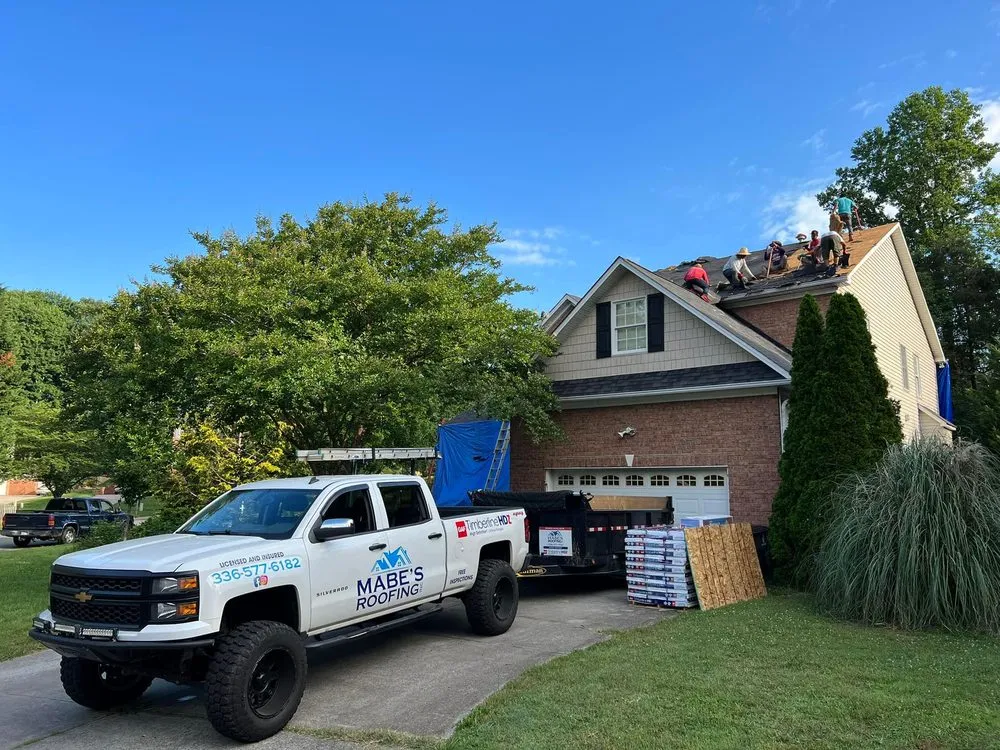 Slide of Mabe's Roofing