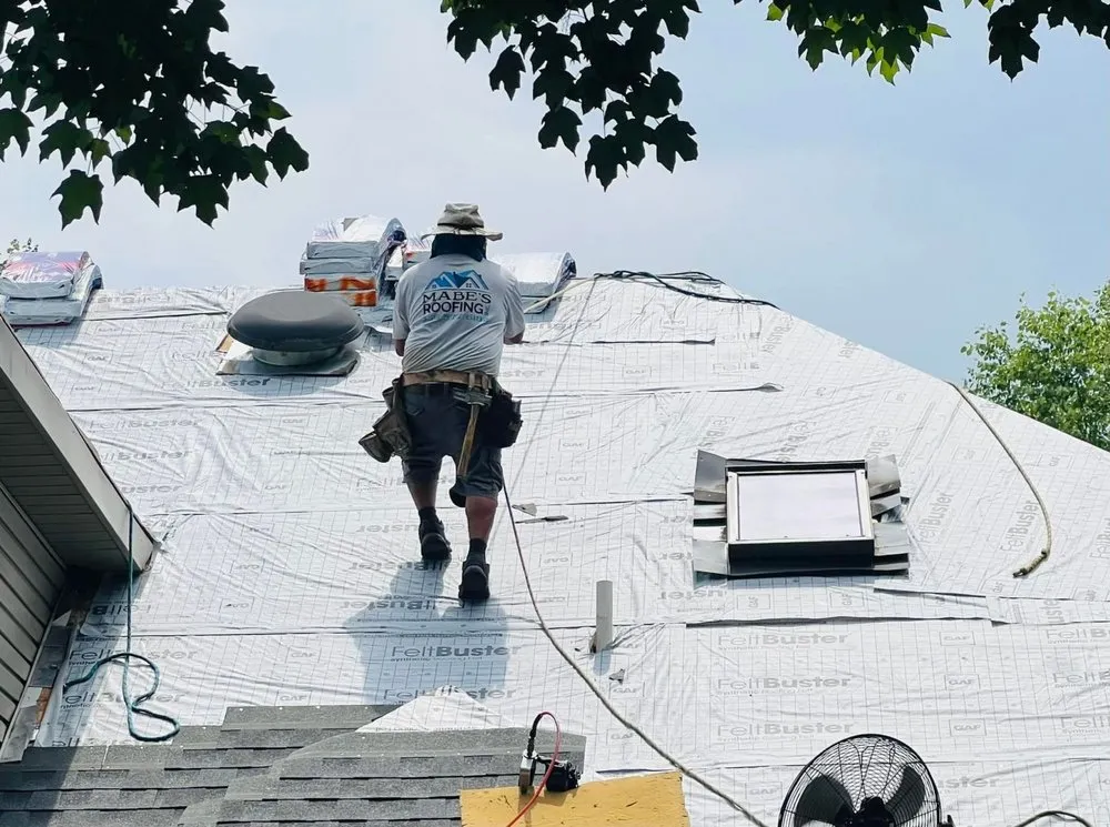 Slide of Mabe's Roofing