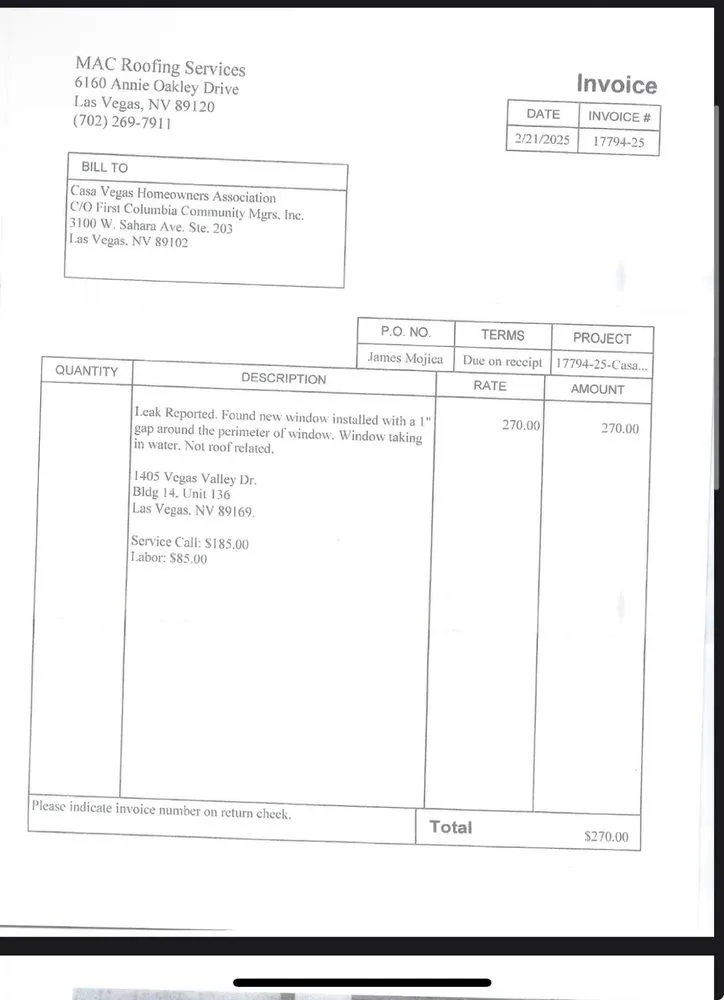 Slide of Mac Roofing Services