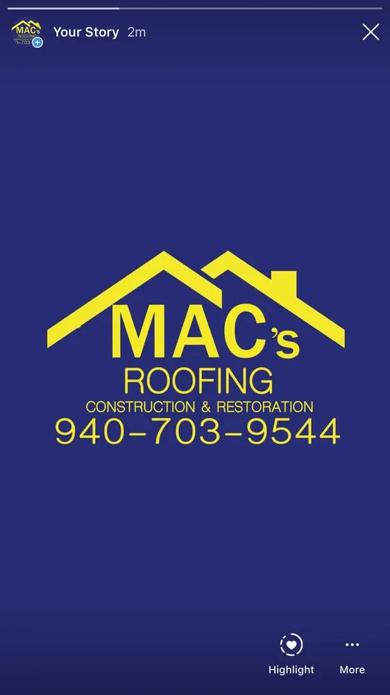 Slide of Mac's Roofing Construction & Restoration