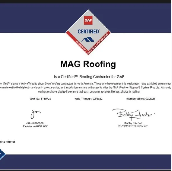 Slide of Mag Roofing