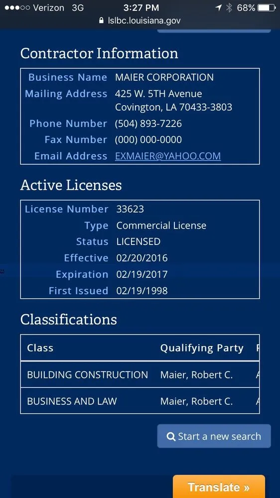 Slide of Maier Roofing