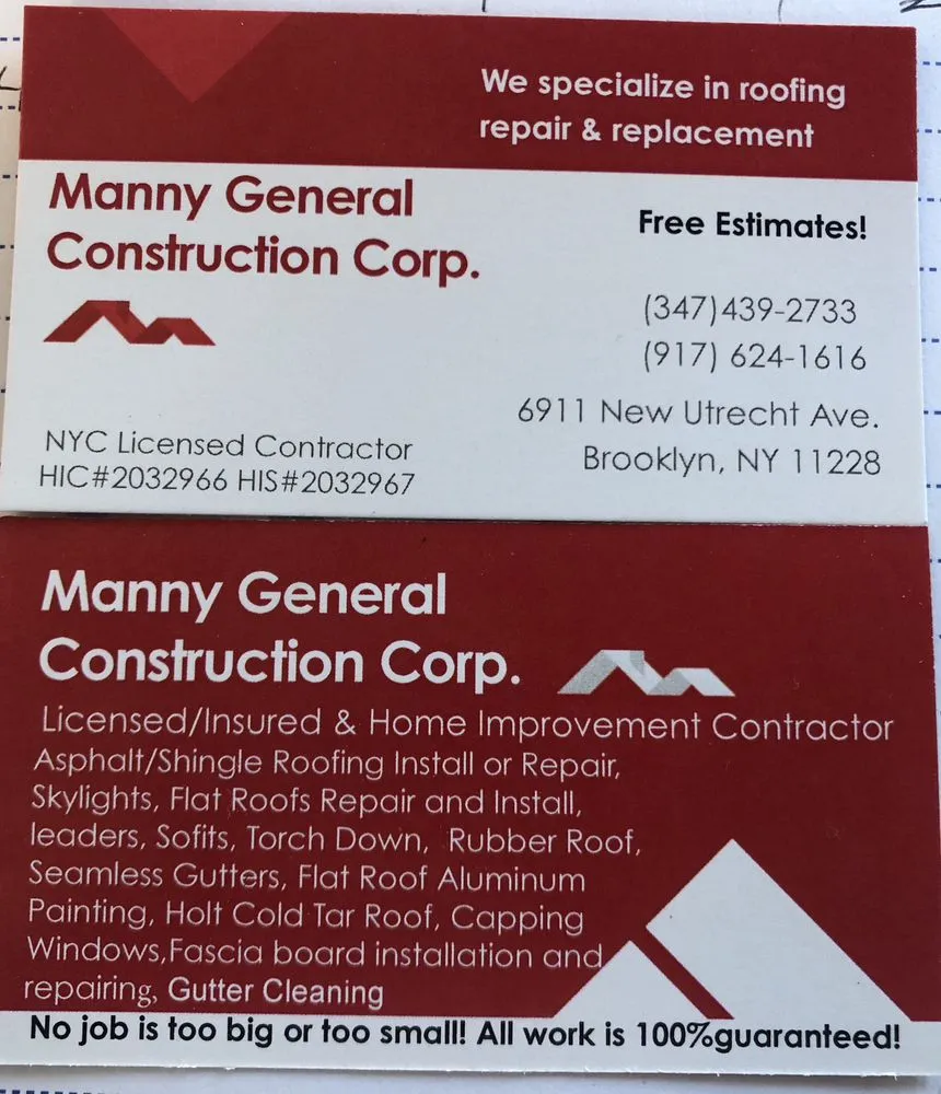 Slide of Manny Roofing