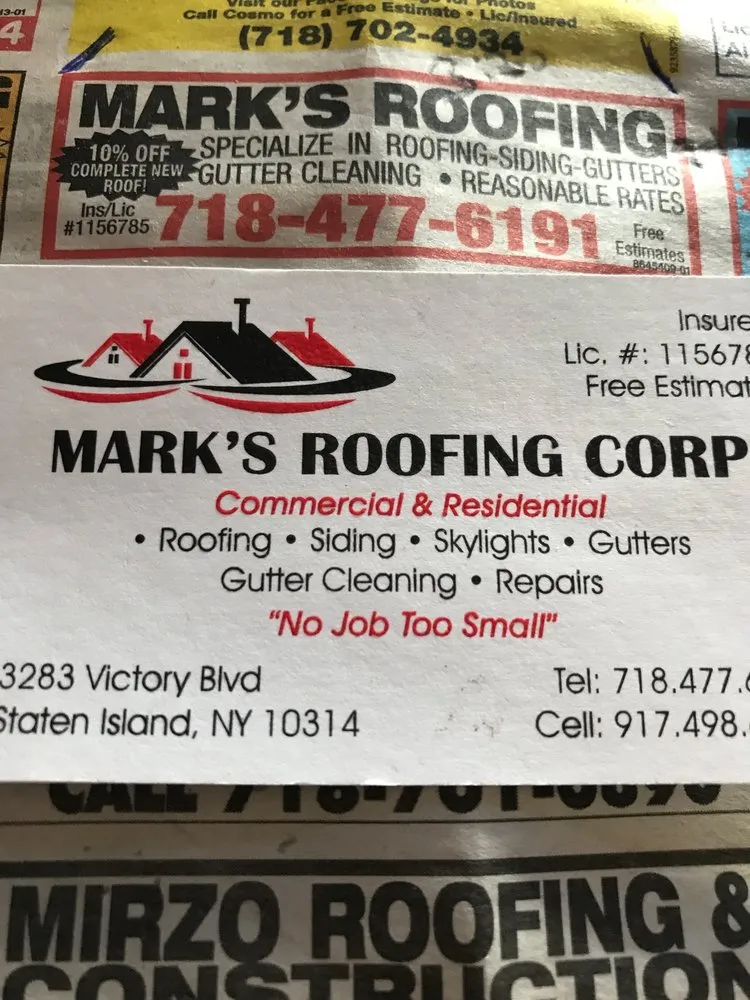 Slide of Mark's Roofing