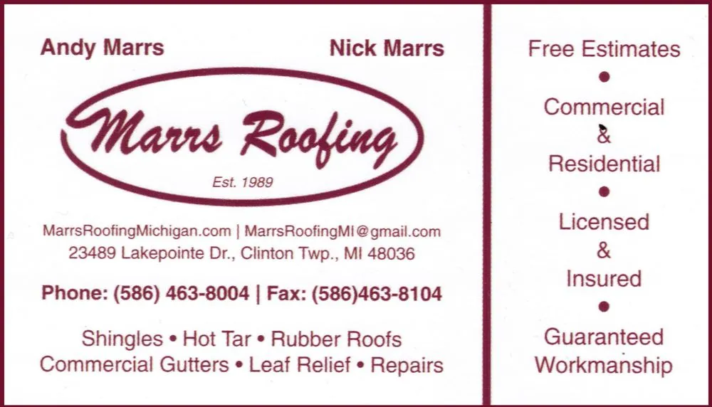 Trusted roof repair in Clinton Twp, MI by Marrs Roofing