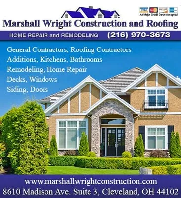 Marshall Wright Construction & Roofing Logo