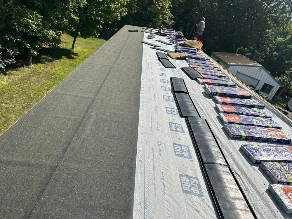 Emergency roof installation in Dalton, MN by Martens Contracting
