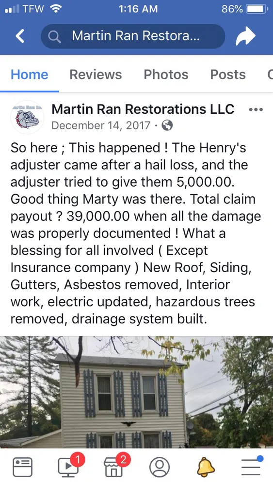 Slide of Martin Ran Restorations