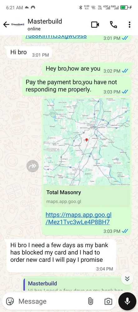 Slide of Master Build Construction