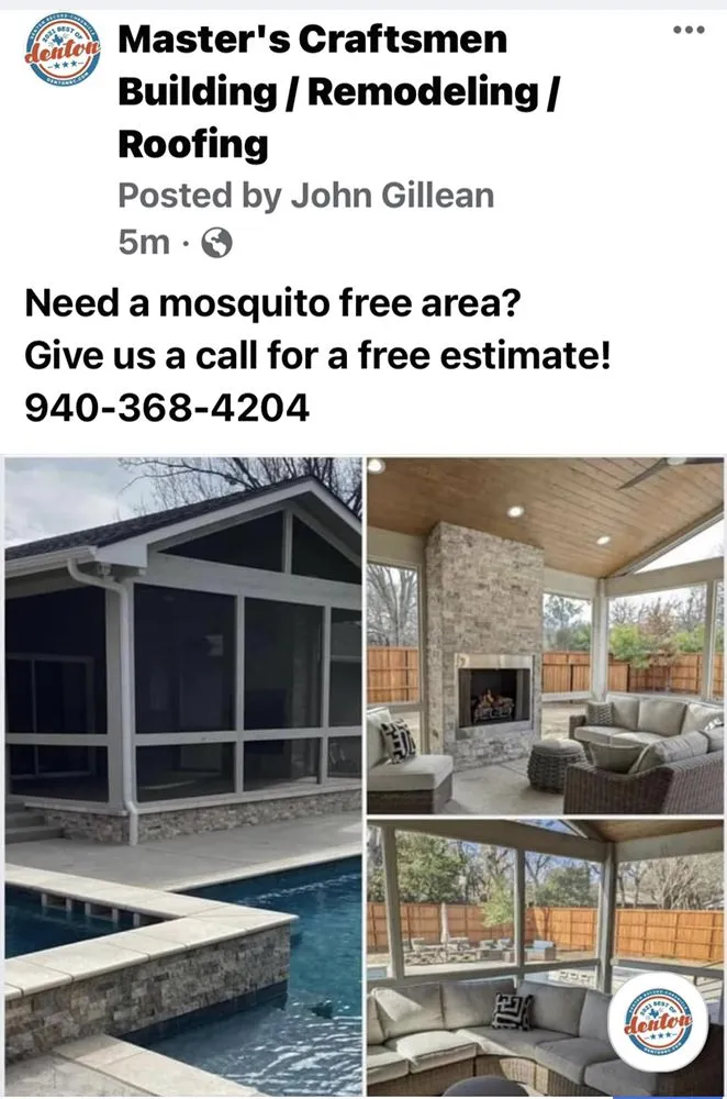 Slide of Master's Craftsmen Building Remodeling Roofing