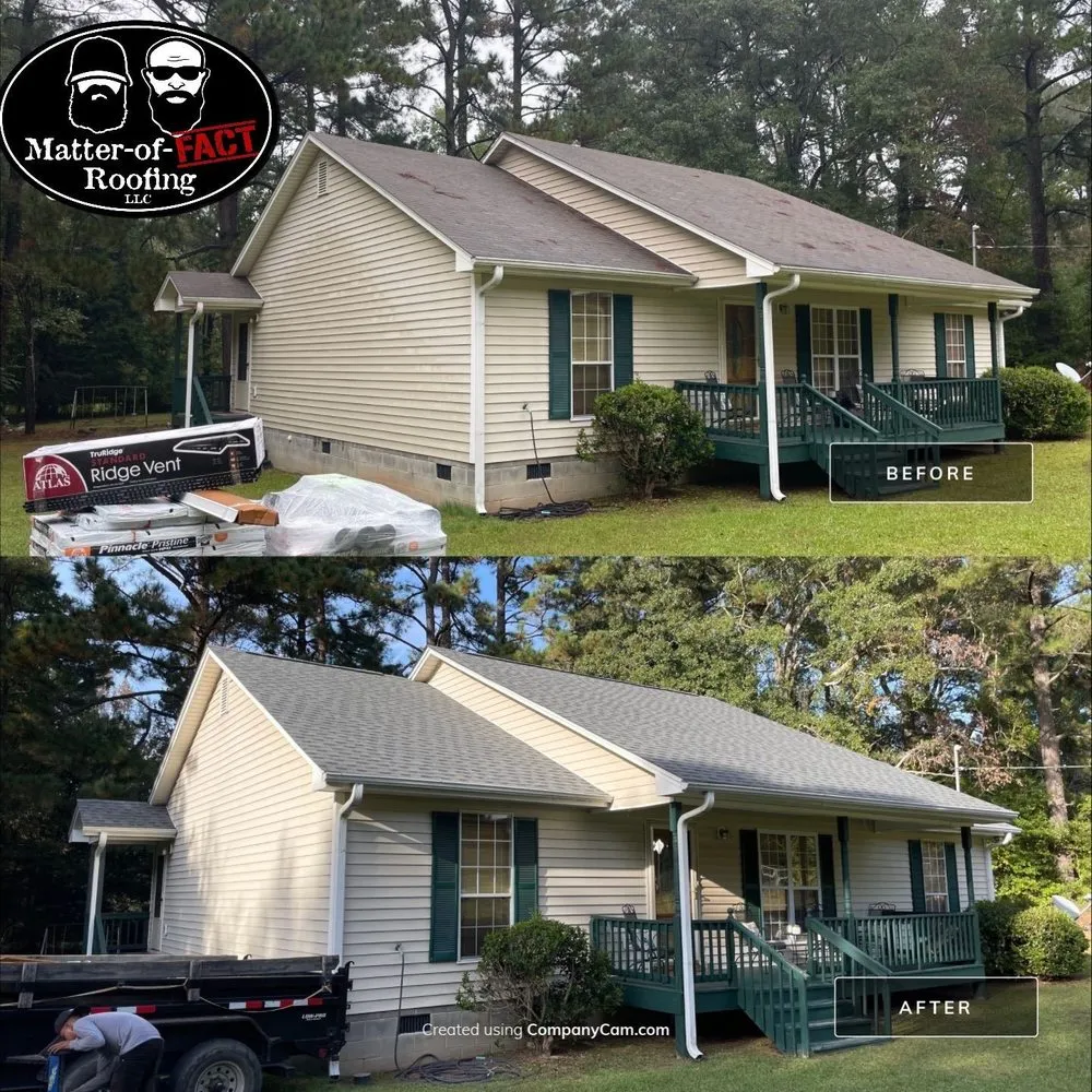 Slide of Matter-of-Fact Roofing