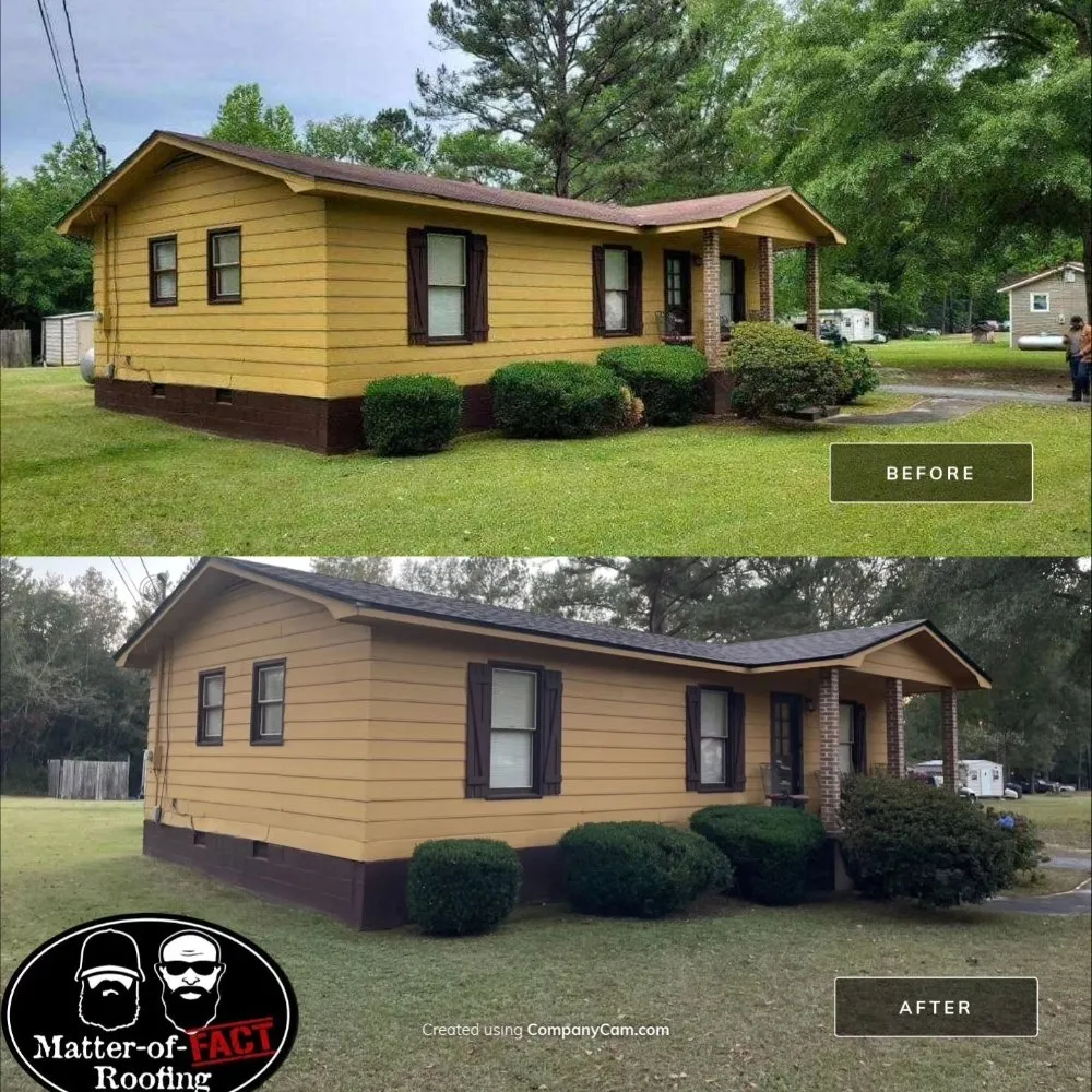 Slide of Matter-of-Fact Roofing