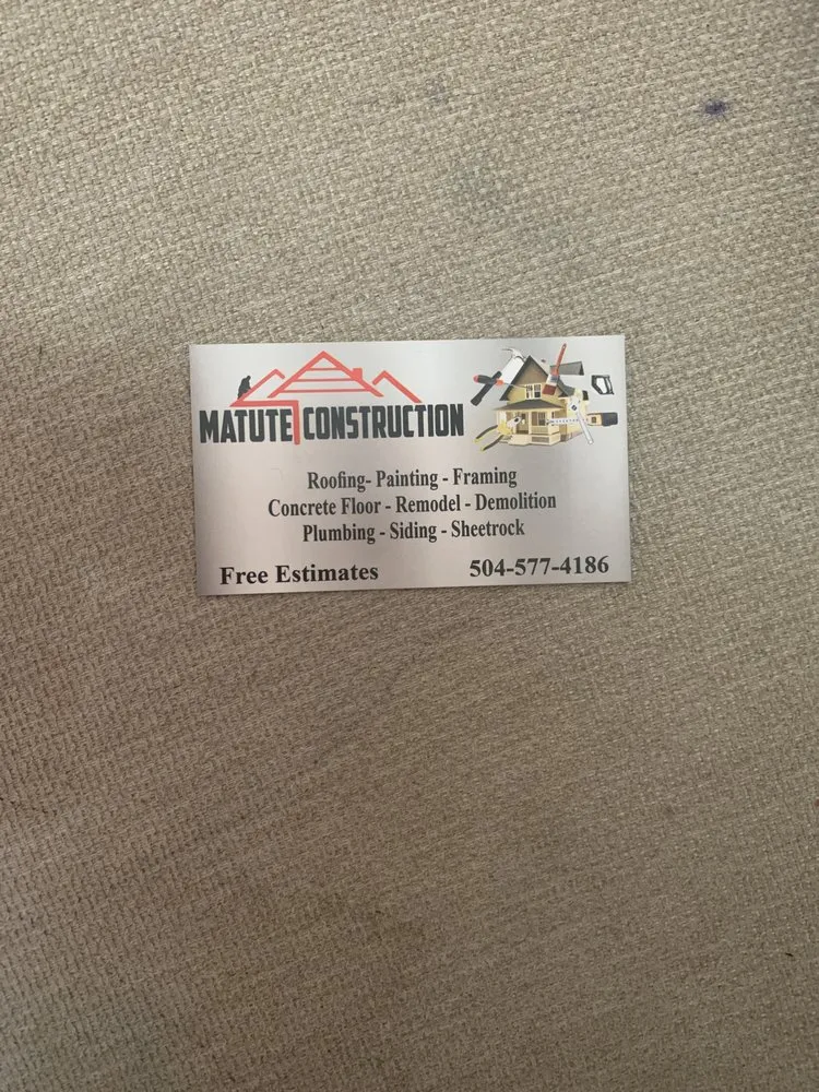 Slide of Matute Construction