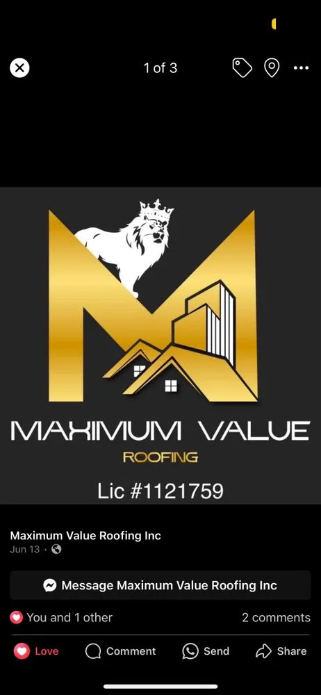 Slide of Maximum Value Roofing