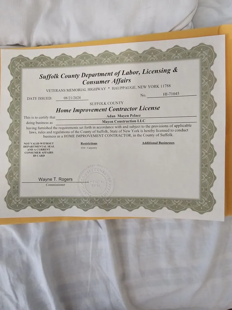 Slide of Mayen construction