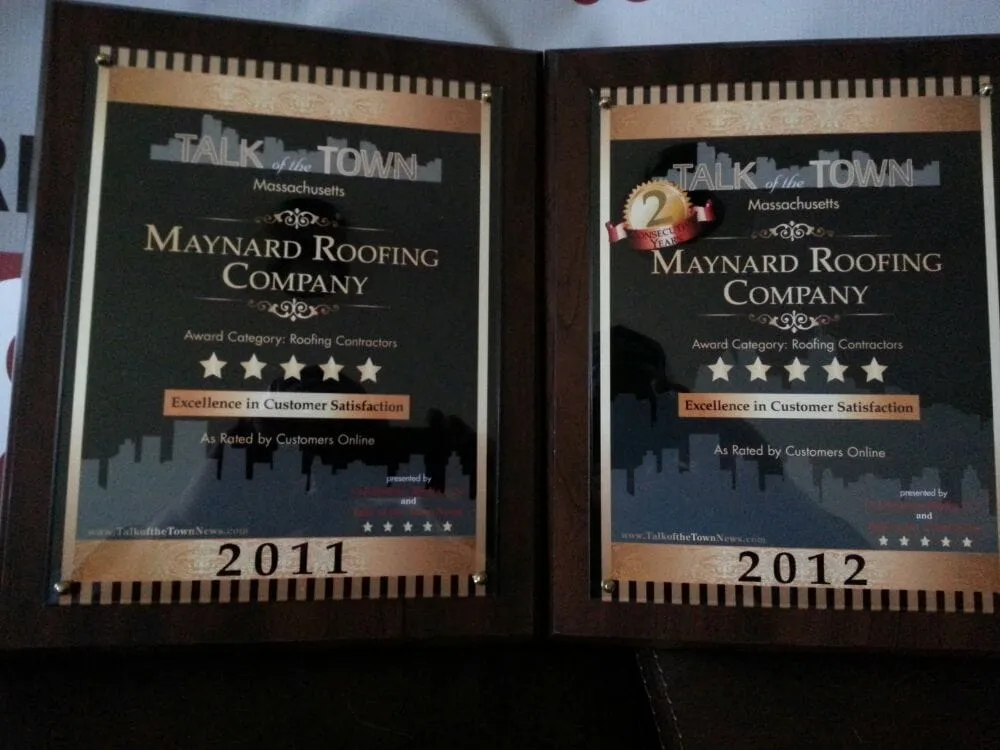 Slide of Maynard Roofing Company