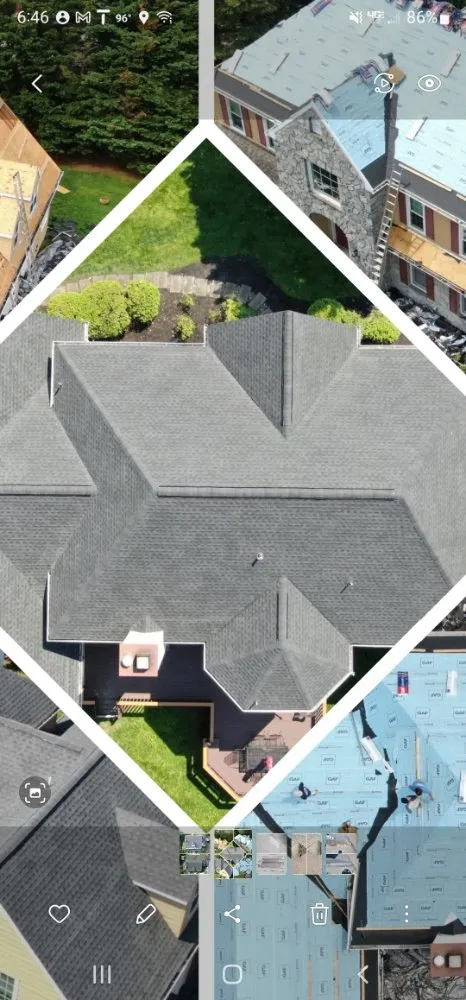 Emergency storm damage roof repair for residential properties in Newtown Square, PA by MB Roofing