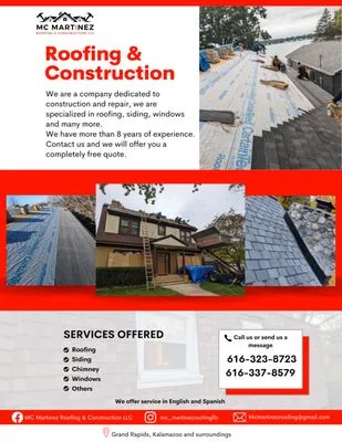 Mc Martínez roofing & construction Logo