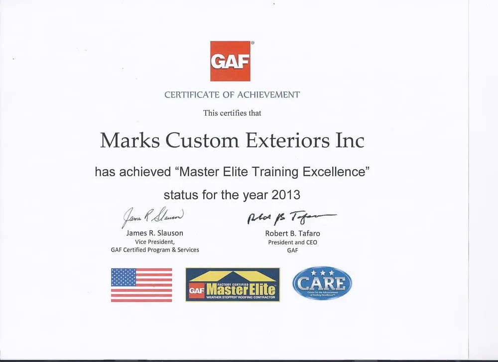 Slide of MCE Roofing