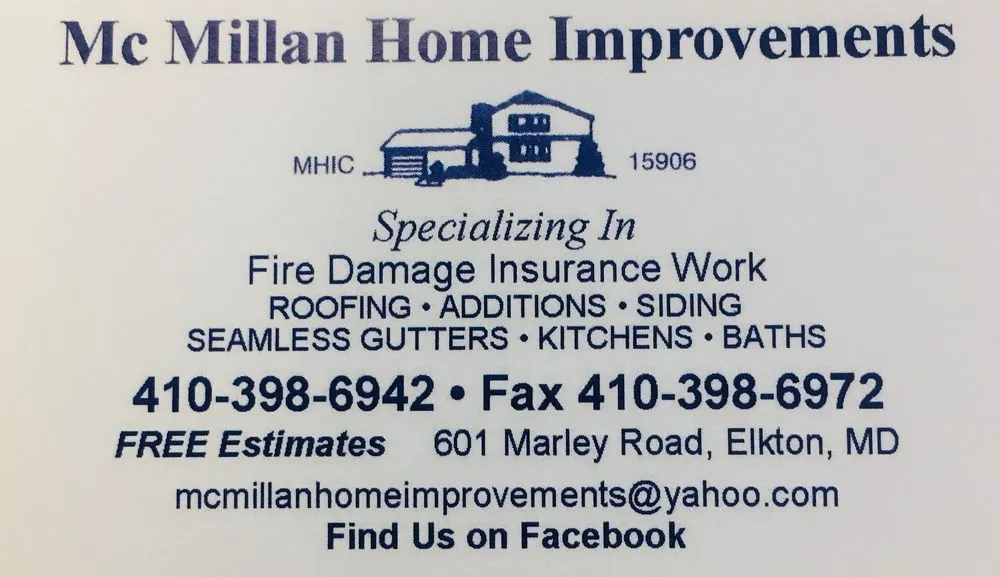 Slide of McMillan Arthur R Home Improvement