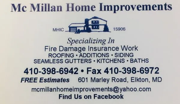 McMillan Arthur R Home Improvement