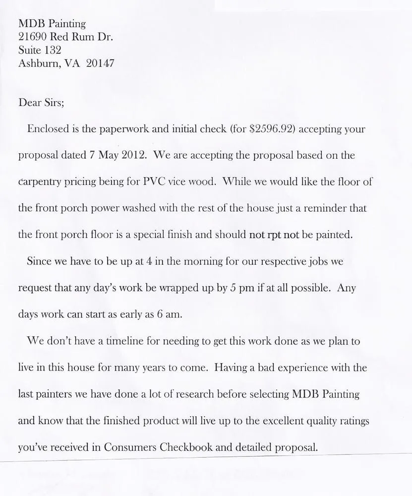 Slide of MDB Painting Inc.