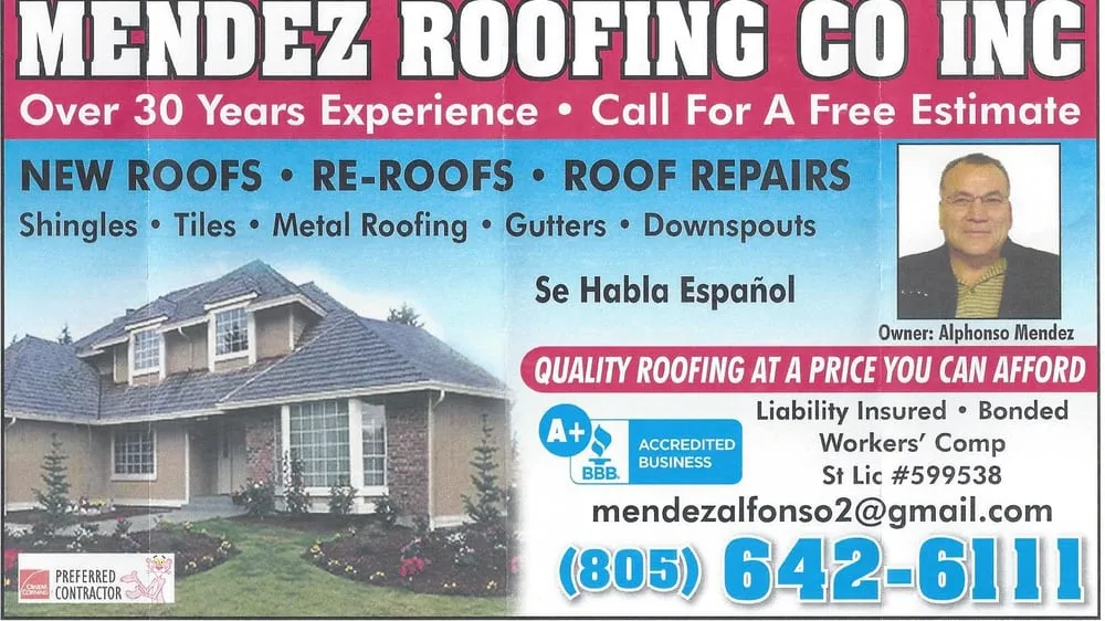 Slide of Mendez Roofing