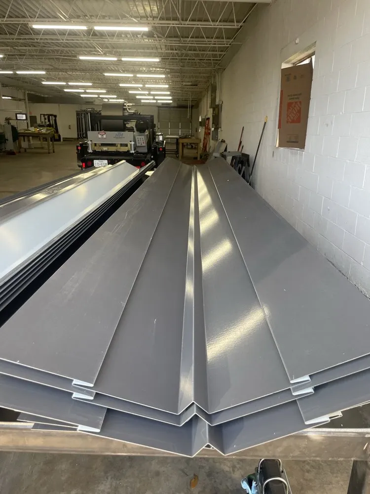 Slide of Metal Roof Production