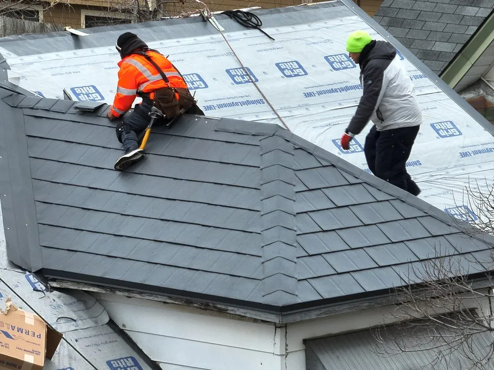 Slide of Metal Roofers